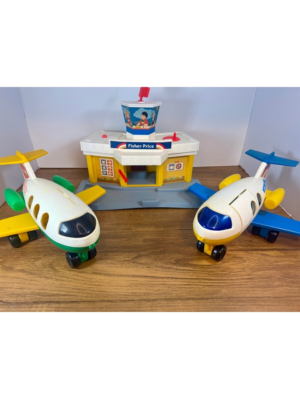 Vintage 1970s Fisher-Price #996 Play Family Airport –Incomplete